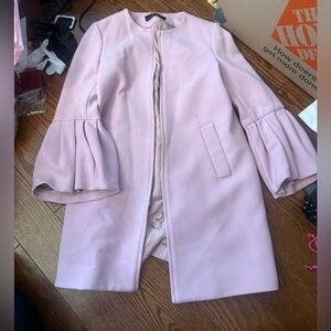 Zara Light Pink Women's Cape Coat